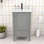 Meuble-lavabo de salle de bain avec lavabo en céramique, armoire de rangement et tiroirs-130131084