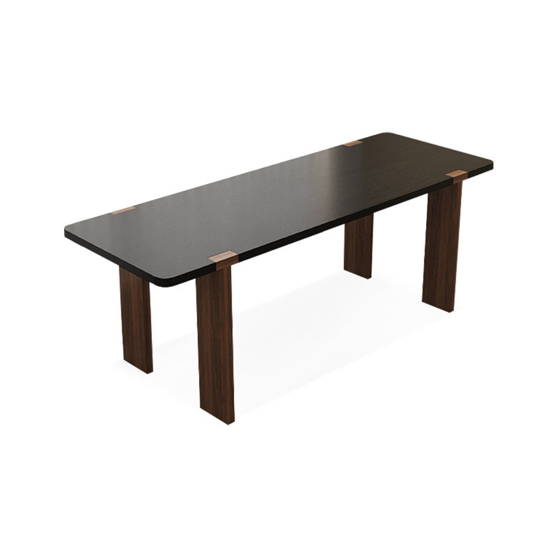 Black Rectangular Solid Wood desks, 29.53" H x 78.74" W x 23.62" D