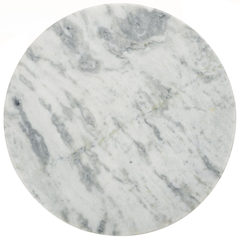 Roxiella Round Coffee Table, White, Black