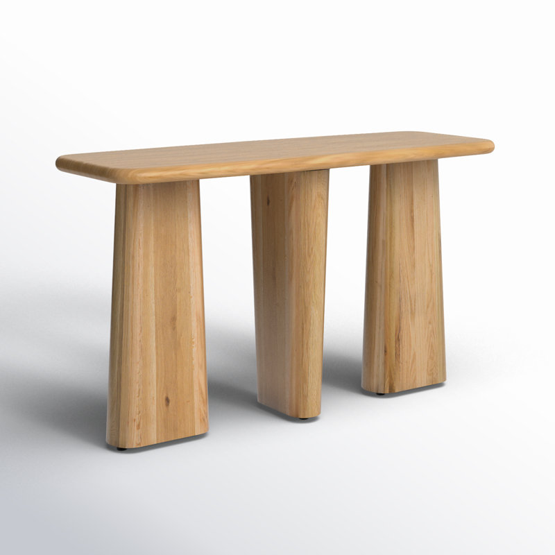 Daily 52'' Solid Wood Console Table, Natural Wood