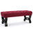 Chic Red Fabric With Diamond Stitching And Stylish Half-Circle Legs Stunning Modern Design Classic Button Tufting