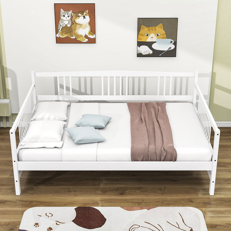 Lit de jour en bois Dywane, Double, Blanc