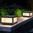 Black Outdoor Solar Post Light With Dimmable LED And Dusk-To-Dawn Sensor