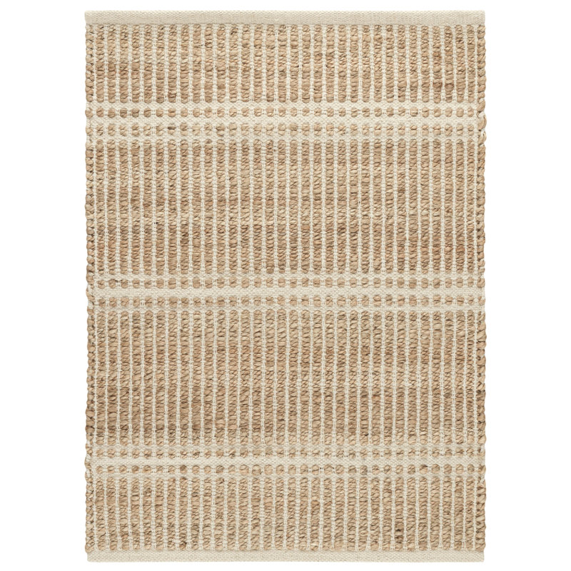Arbor Ivory Handwoven Jute Rug, Rectangle 8'6" x 11'6", Ivory