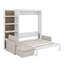 Grand lit escamotable avec canapé et tablettes-763043259