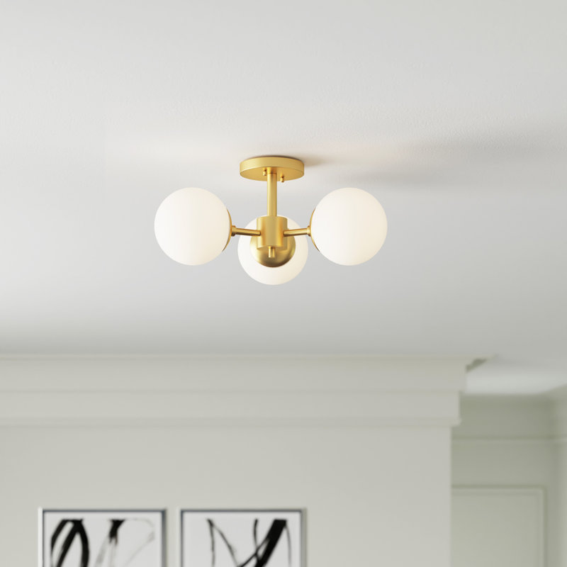 Bradwell Glass Semi Flush Mount