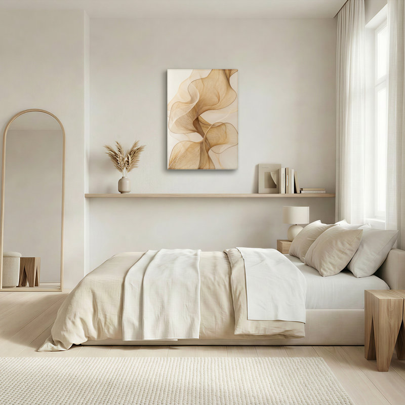 «Flowing Waves», reproduction d'art sur toile, ensemble de 1, 18"H x 12"W, Toile tendue