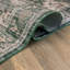 Tapis rétro vert antidérapant lavable à la machine Vintage Medallion-103546212-103546219
