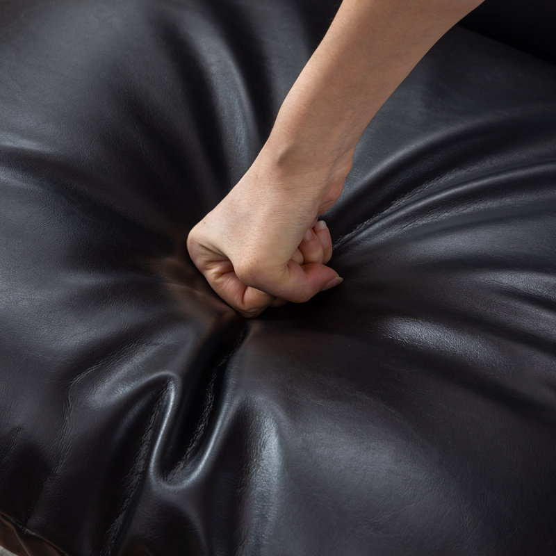 Fauteuil l 29,75 po Gerani, Similicuir noir