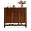 Banc de rangement pour chaussures en bois massif noyer