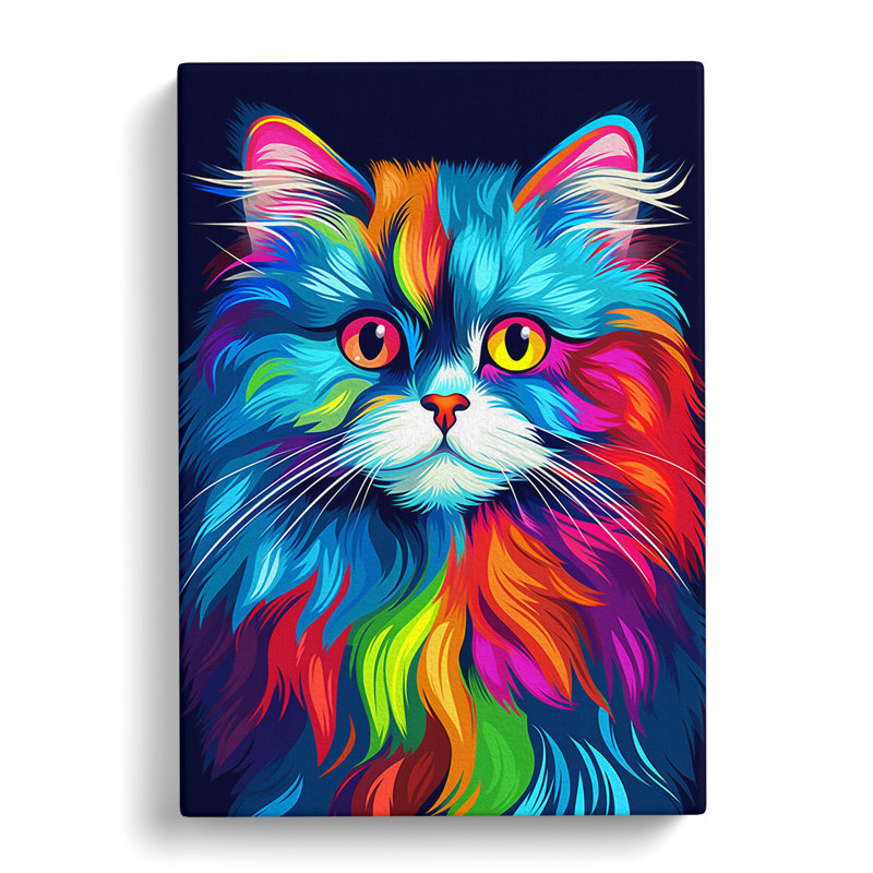Persian Cat Pop - Wrapped Canvas, 60cm H x 40cm W x 3cm D