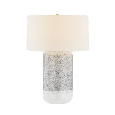 Lampe de table Washingtonville en laiton vieilli et céramique bleu Shore