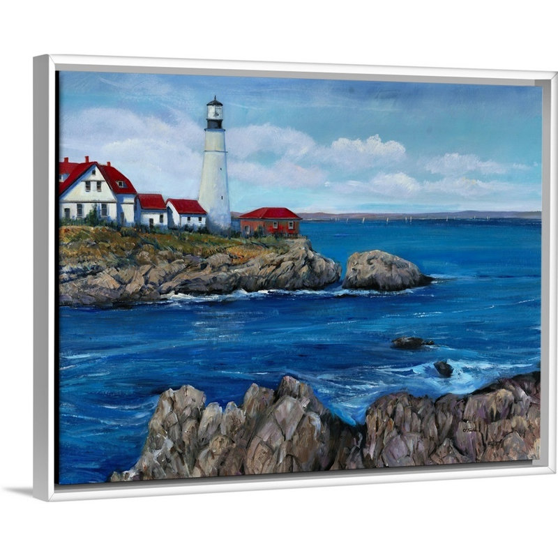 « rocky crag », peinture sur toile, H 25,7 po x l 31,7 po x p 1,75 po, Cadre flottant blanc