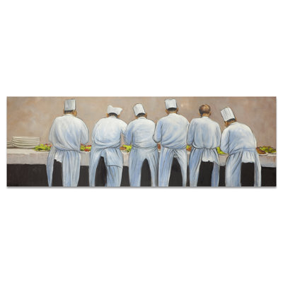 «Chamberland Cooks Chefs Work Together», reproduction sur toile tendue