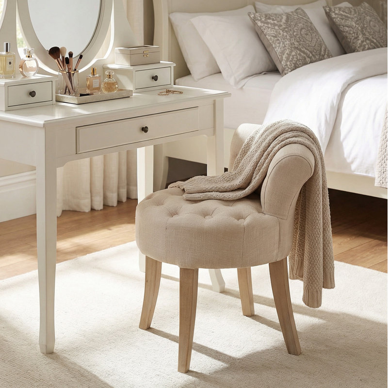 Solid + Manufactured Wood Accent Stool