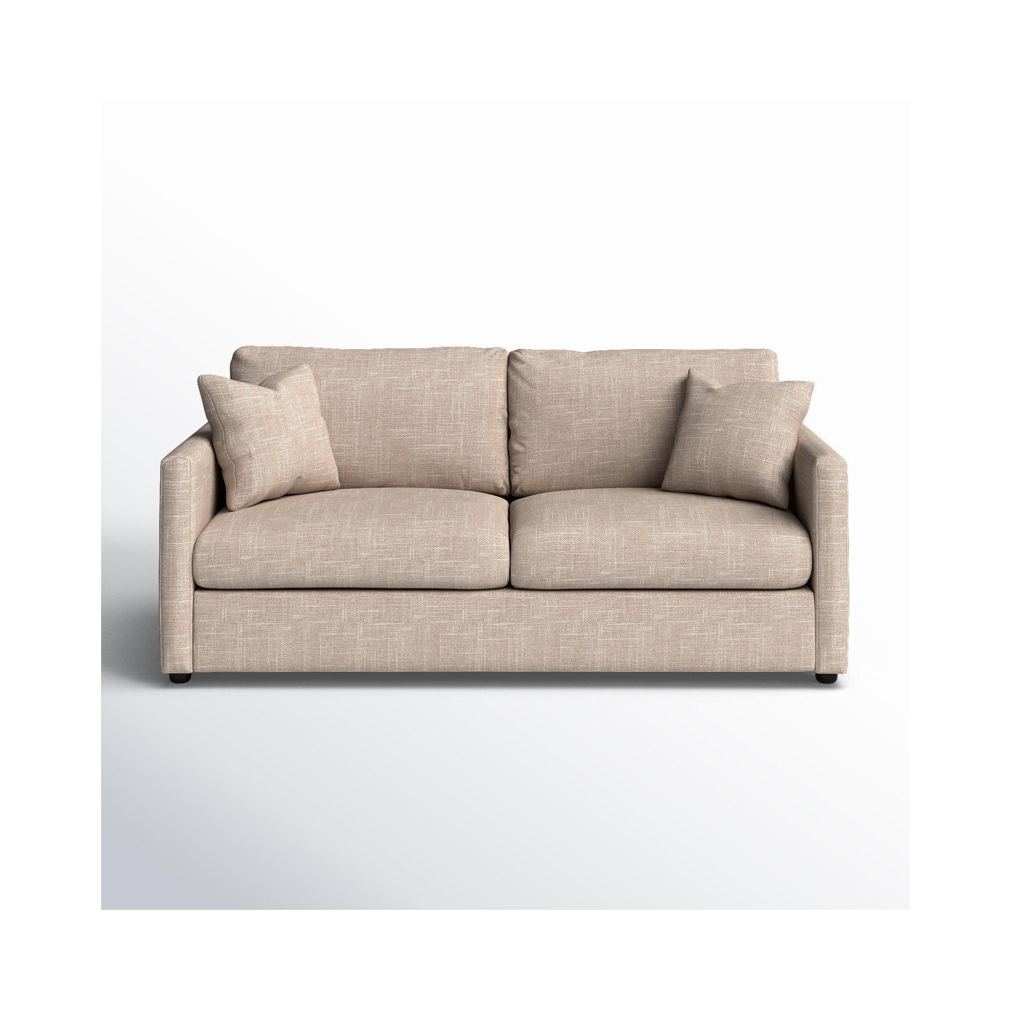 Godwin 75'' Upholstered Sleeper Sofa, Macc Ecru