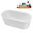 59" Streamlin Soaking Freestanding Tub and Tray With Internal Drain-102216297