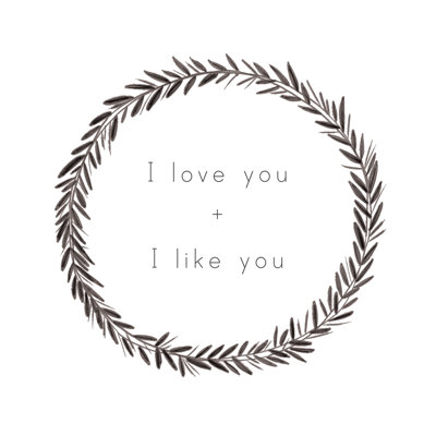 I Love You And I Like You - Wrapped Canvas Print