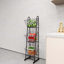 Organisateur de panier de rangement à 3 niveaux pour la cuisine, grille métallique autoportante pour les fruits, légumes et garde-manger