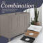 Meuble-lavabo simple Williamsburg (L) 48 po x l 21,3 po x H 34 po (base seulement), gris-92719058