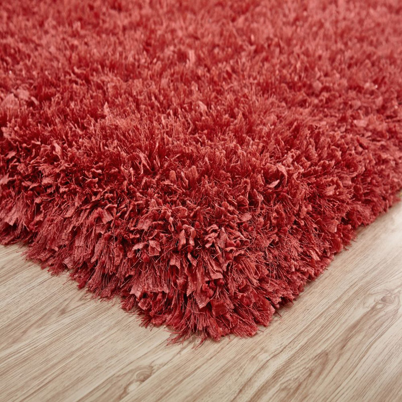 Tapis de zone rouge touffeté à la main vibrant Keturah