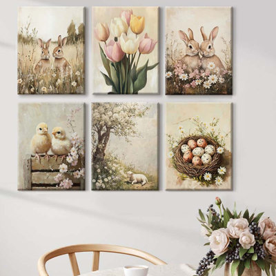 6 Piece Wrapped Canvas Print
