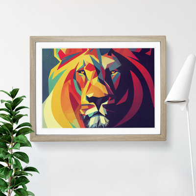 A Lion In Abstract - Single Picture Frame Print