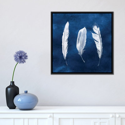Reproduction d'art graphique sur toile «Cyanorph Feathers II»
