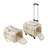 2-Layer Rolling Pet Carrier With Mesh Windows