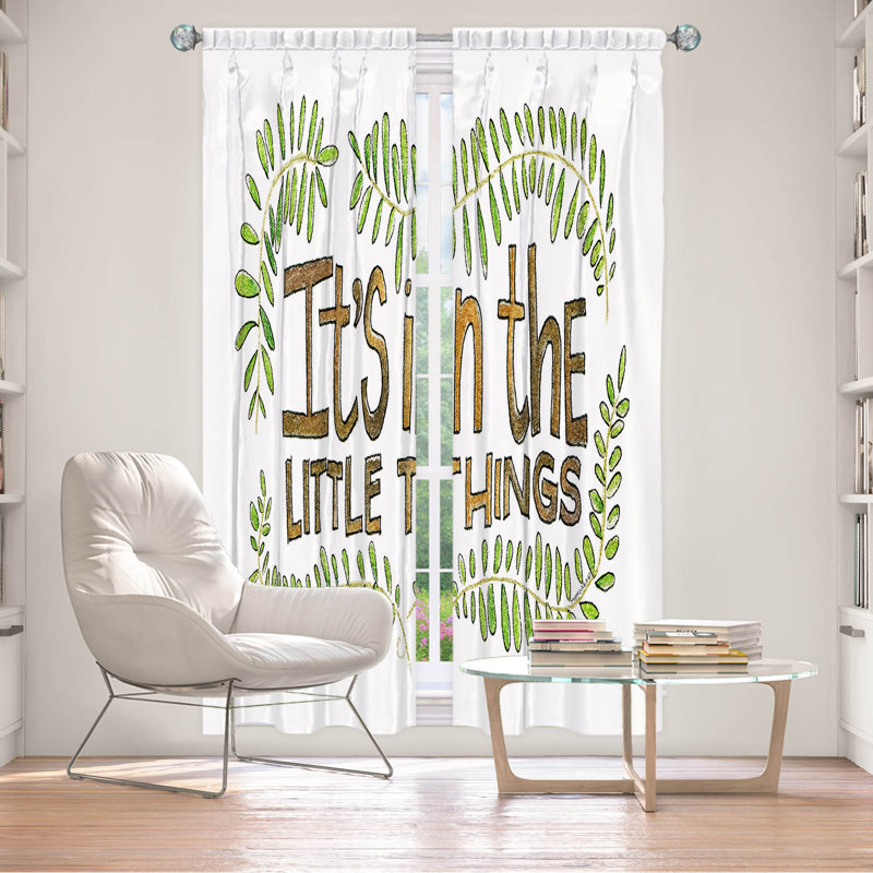 Rideau en polyester Ailith, L 20 po x L 82 po