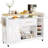 Nixon 53" Rolling Kitchen Cart Island with Solid Wood Tabletop & Power Outlets-1867721755