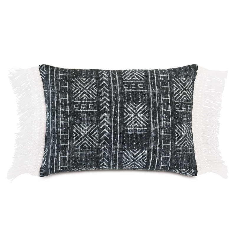 Seydou Lumbar Indoor/Outdoor Pillow Cover & Insert, Black
