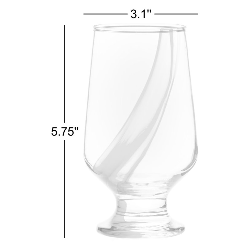Libbey Blue Ribbon Goblet Beverage Glasses, 12.8 oz.