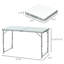 Table de camping pliante portative en aluminium légère avec surface facile à nettoyer et hauteur réglable pour une utilisation extérieure et intérieure