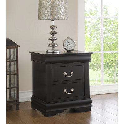 Table de chevet de chambre à coucher noire avec tiroirs spacieux - 21 po x 24 po - 15 tiroirs fonctionnels épurés - largeur: 15 po