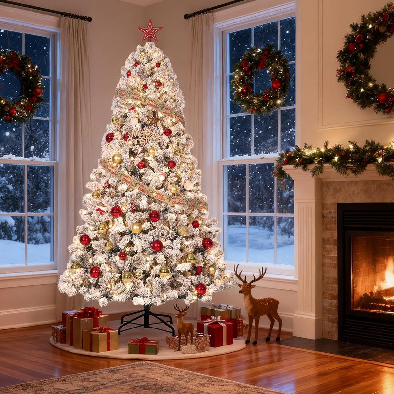 Lighted Artificial Christmas Tree, 127cm H 
