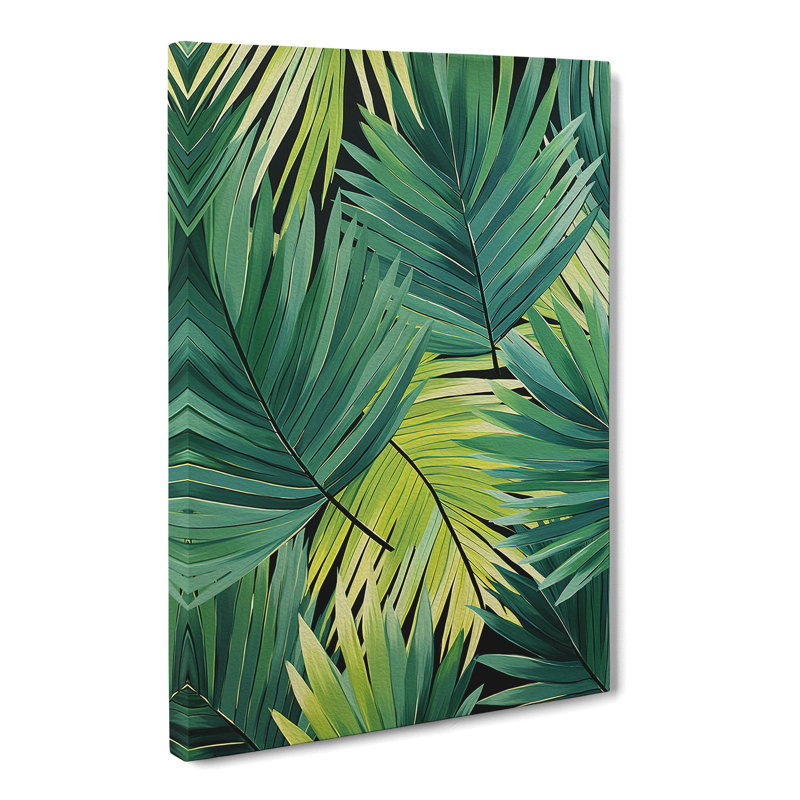 Palm Leaf Deco - Wrapped Canvas, 50cm H x 35cm W x 3cm D