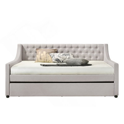 Upholstered Daybed with Twin Trundle