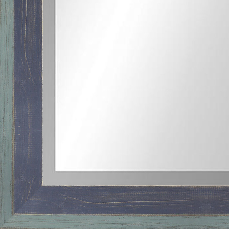 Bois naturel, 40,5 po x 28,5 po, Gris / bleu
