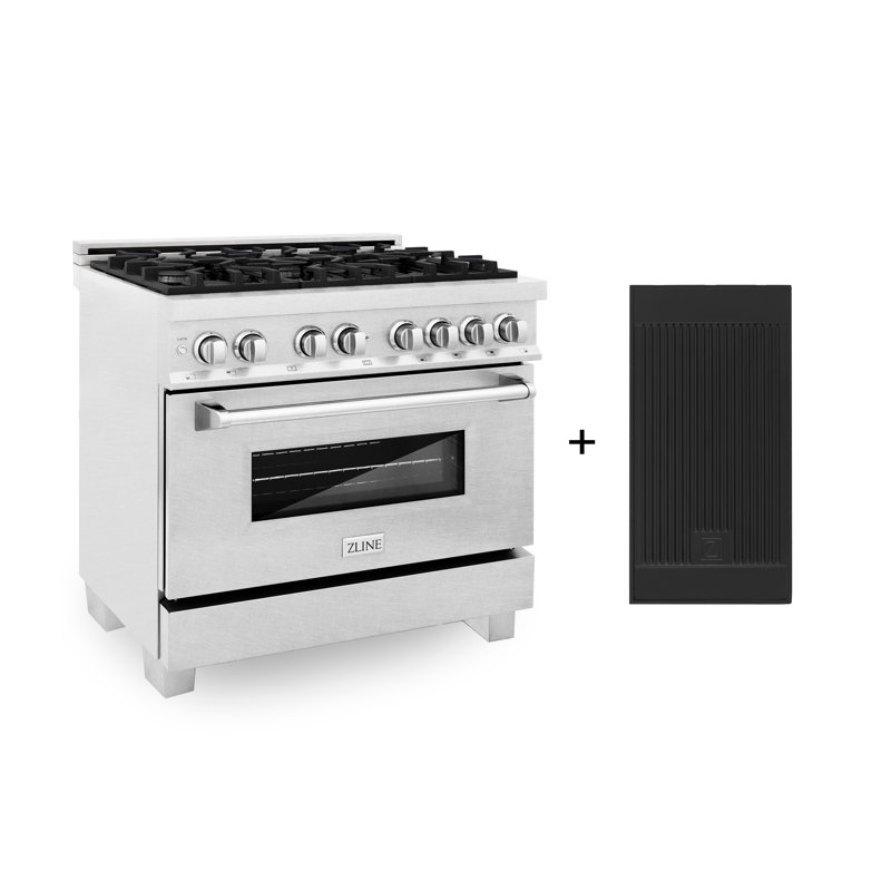 ZLINE 36" Legacy Dual Fuel Range w/ 6 Burners & Griddle in DuraSnow® Stainless Steel