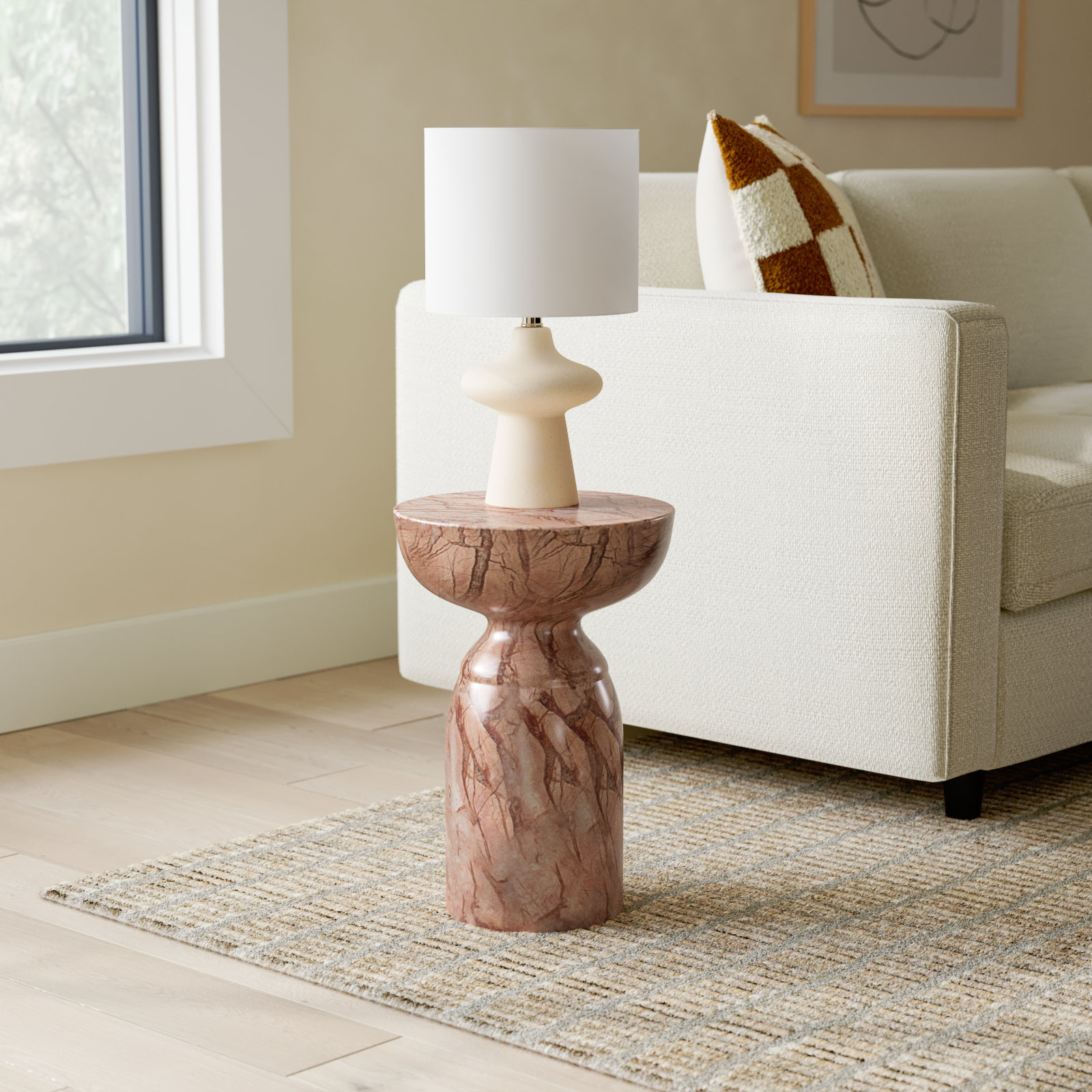 Macey End Table, Sunset Marble