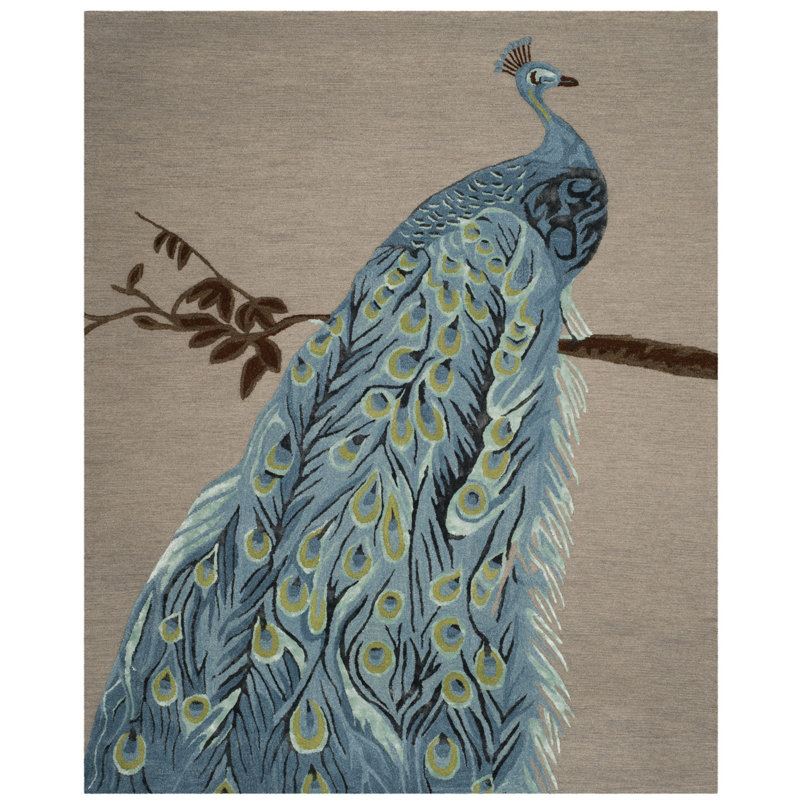 Tapis 60% laine, 20% viscose, 20% coton Rudra, Rectangle 8 pi x 10 pi