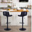 Stackpole Swivel Adjustable Height Counter Stool with Metal Frame
