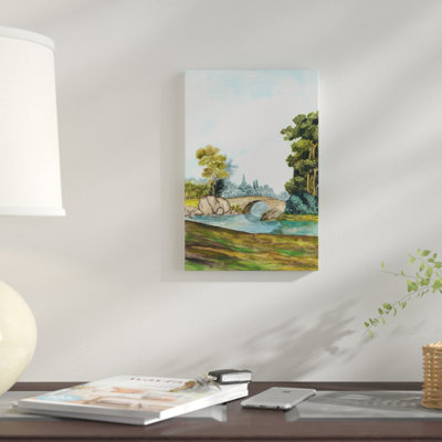 « paysages de style papier peint français iii », impression sur toile