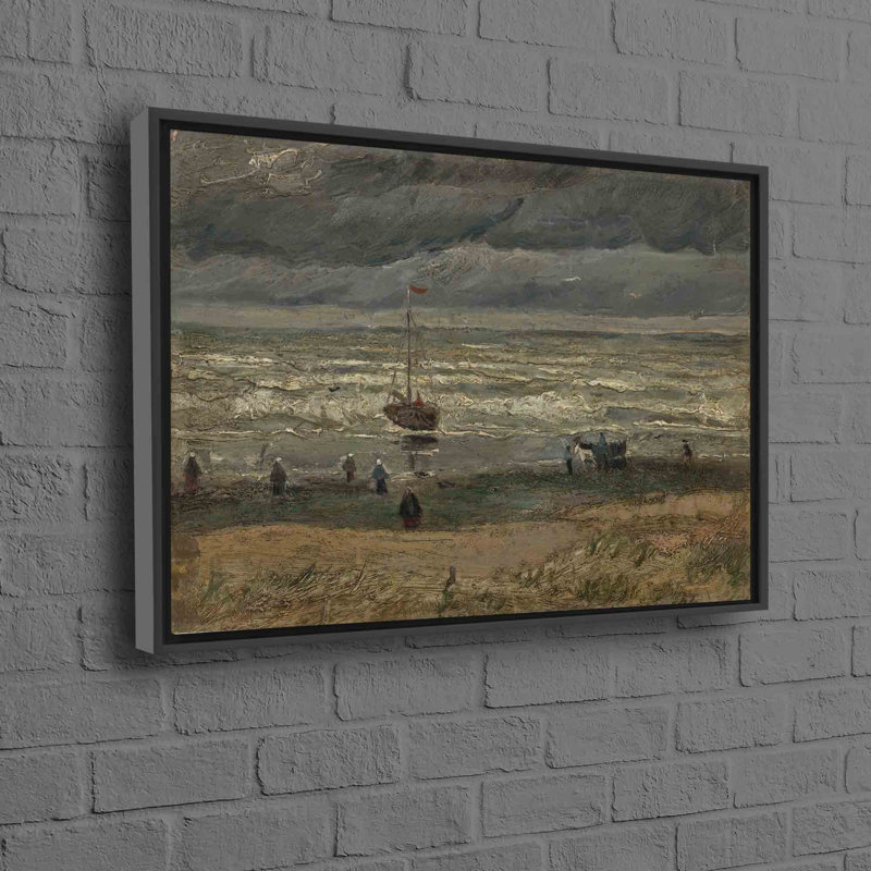 Print on Canvas, Framed Print without Mat, 80 cm H x 110 cm W, Black