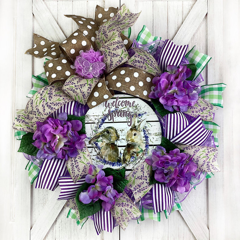 Faux Hydrangea 18'' Wreath