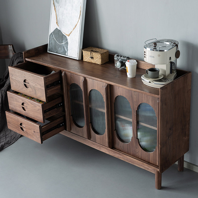 Armoire d'appoint elliptique en verre Simple
