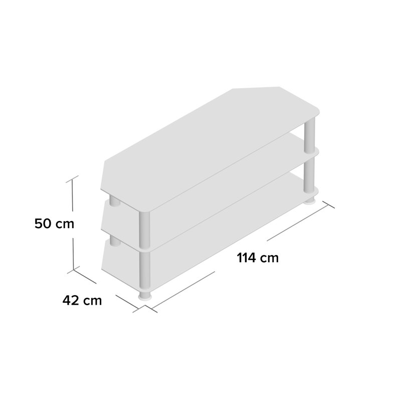 Lindholm TV Stand for TVs, 50cm H x 114cm W x 42cm D
