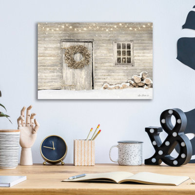 «Old Farm Christmas» par Lori Deiter, art mural en verre acrylique