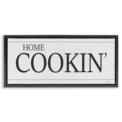 Home Cookin' Phrase Framed Floater Canvas Wall Art by Susie Boyer